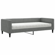 Divano letto | Sof¨¤ letto | Letto singolo con Materasso Grigio Scuro 90x200 cm in Tessuto