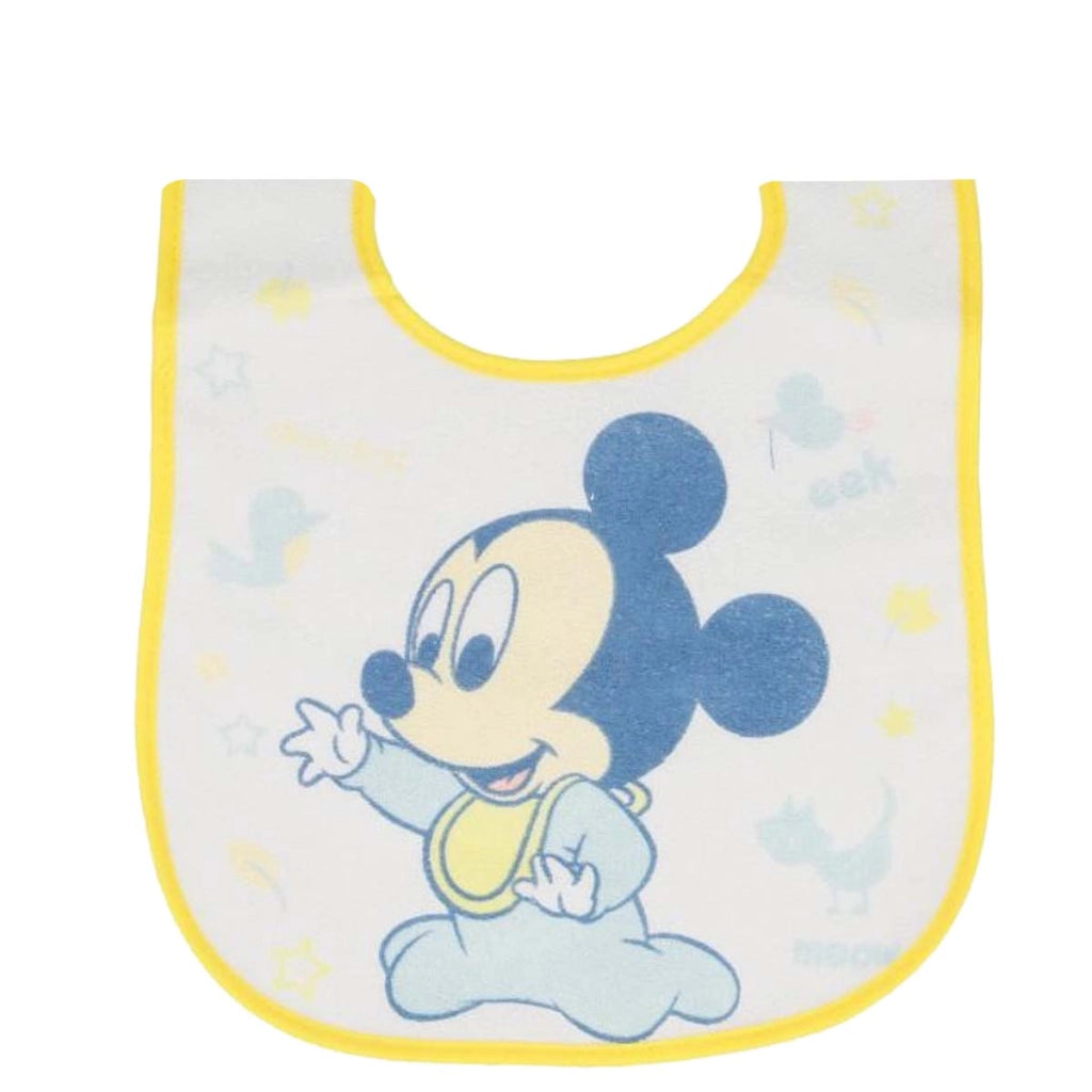 Confezione da 2 bavaglini per neonati con Chiusura a Strappo e motivo Mickey Blu Mickey Mouse