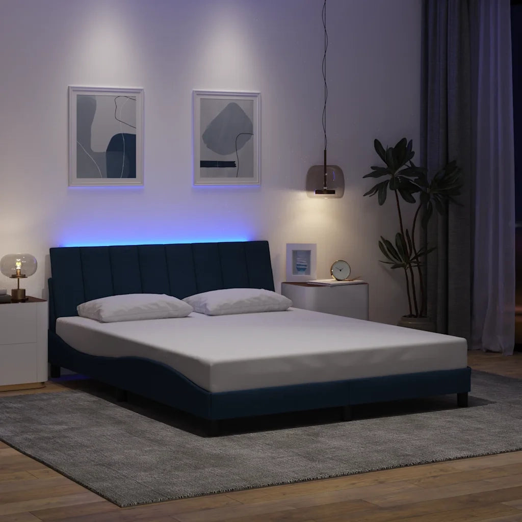 Giroletto senza Materasso Hanko Blu 160x200 cm in Tessuto 3310474