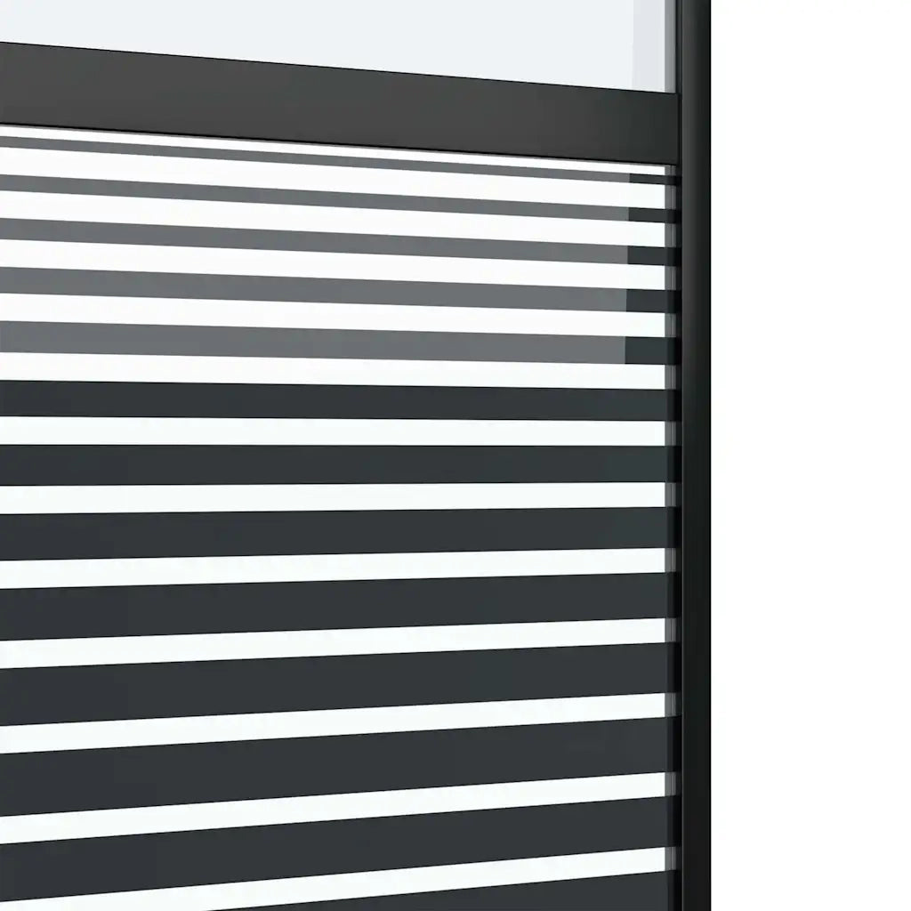 Porta in vetro Rigato Nero 90 x 2 x 205 cm Alluminio