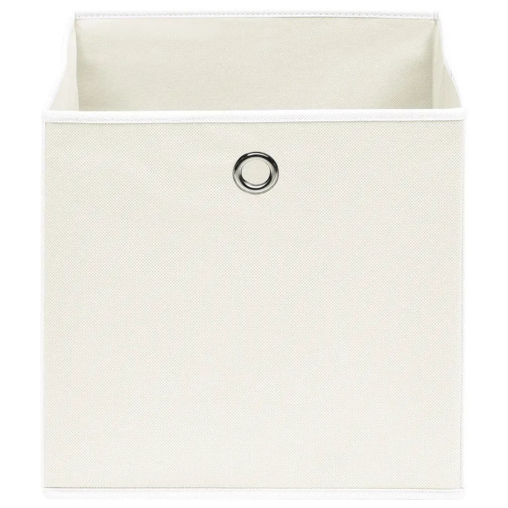 Scatole Portaoggetti 10 pz Bianche 32x32x32 cm Tessuto CFW8772576