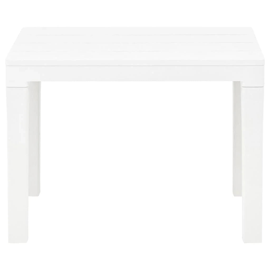 Tavolo da giardino con 2 panche in plastica bianca 02_0018689
