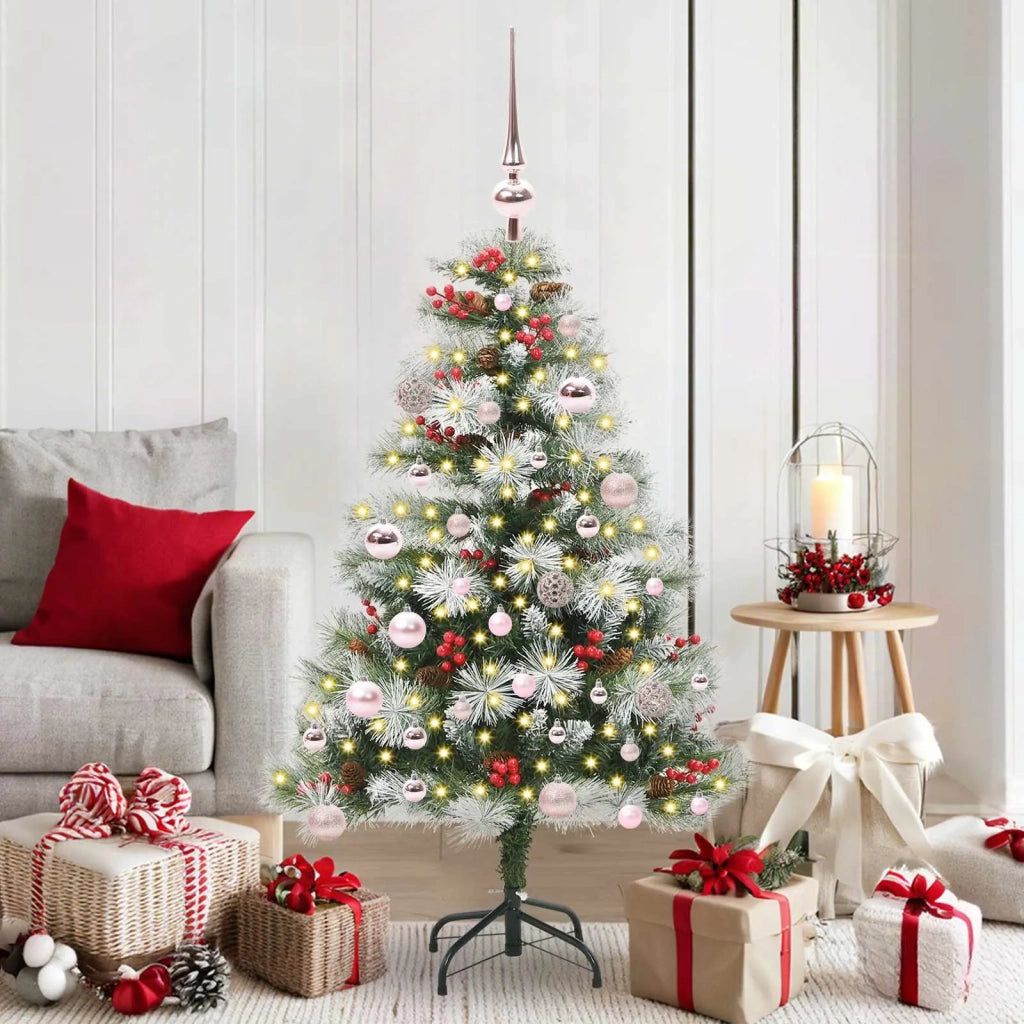 Albero di Natale artificiale Verde e bianco 150 cm 3395172