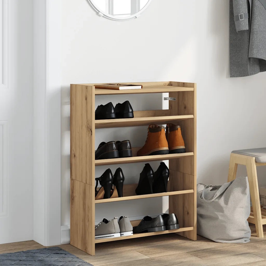 Scarpiera | Mobile per scarpe Rovere Artigianale 60x25x81 cm in Legno Multistrato