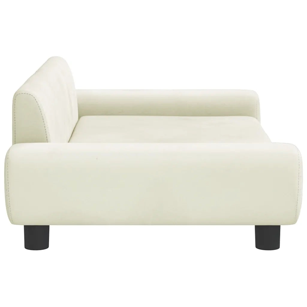 Lettino per Cani Crema 100x54x33 cm in Velluto 171987
