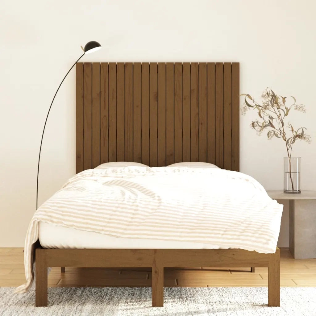 Testiera da Parete Ambra 127,5x3x110 cm Legno Massello di Pino