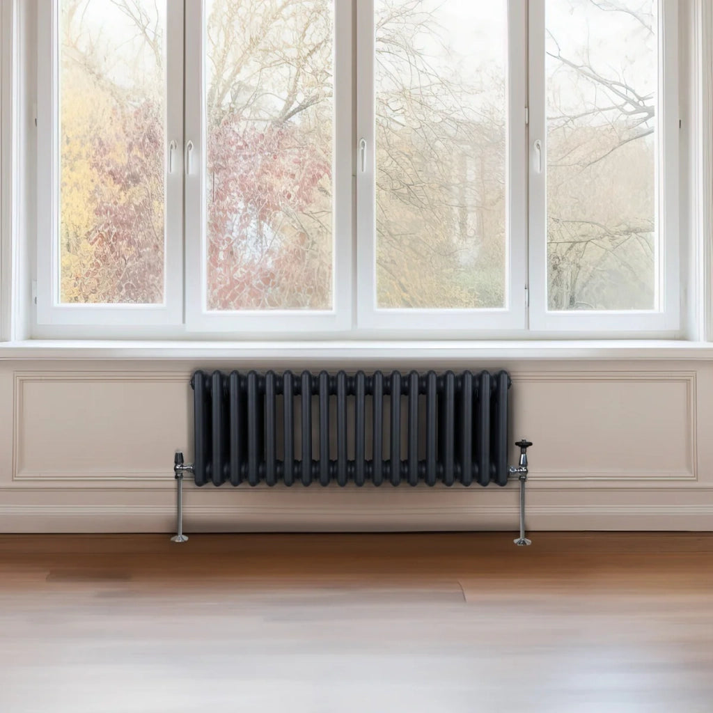 Termosifone Radiatore a 3 colonne per riscaldamento centralizzato Grigio Antracite 30 x 83cm