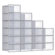 Scatole per scarpe set da 18 contenitore pieghevole per scarpe fino alla misura 46 trasparente 12_0004450