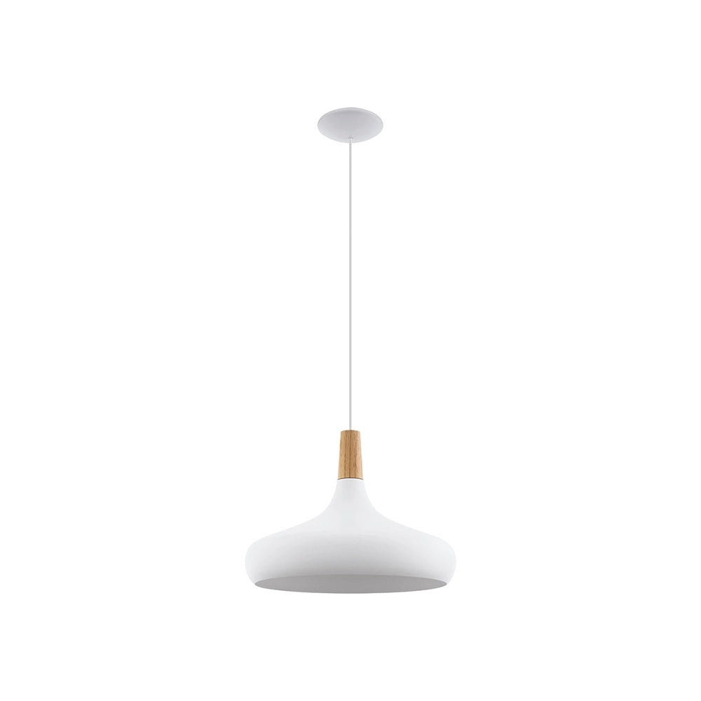 Lampadario Contemporaneo Sabinar 1 Grande Luce Acciaio Bianco