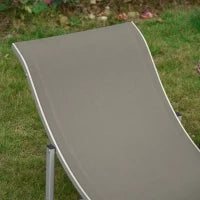 Set 2 Sdraio da Giardino Pieghevoli, Lettino Prendisole in Alluminio e Textilene, 61x165x63cm