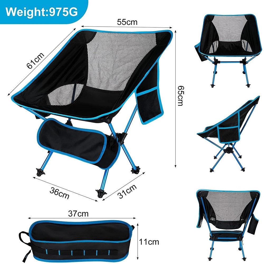 Trade Shop - Sedia Pieghevole Da Campeggio Con Borsa Portatile Spiaggia Pesca Picnic Giardino -
