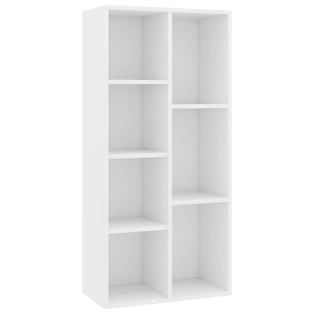 Libreria-Scaffale per Libri-Mobile di Stoccaggio Bianca 50x25x106 cm in Legno Multistrato