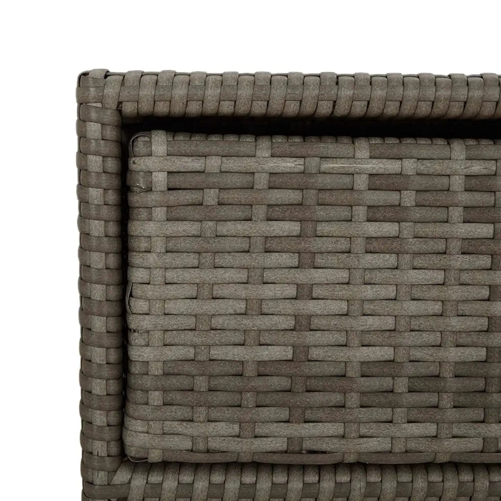 Pratico mobiletto da giardino con 3 cassetti 55 x 59 x 80 cm design moderno in resina intrecciata grigia 02_0047426