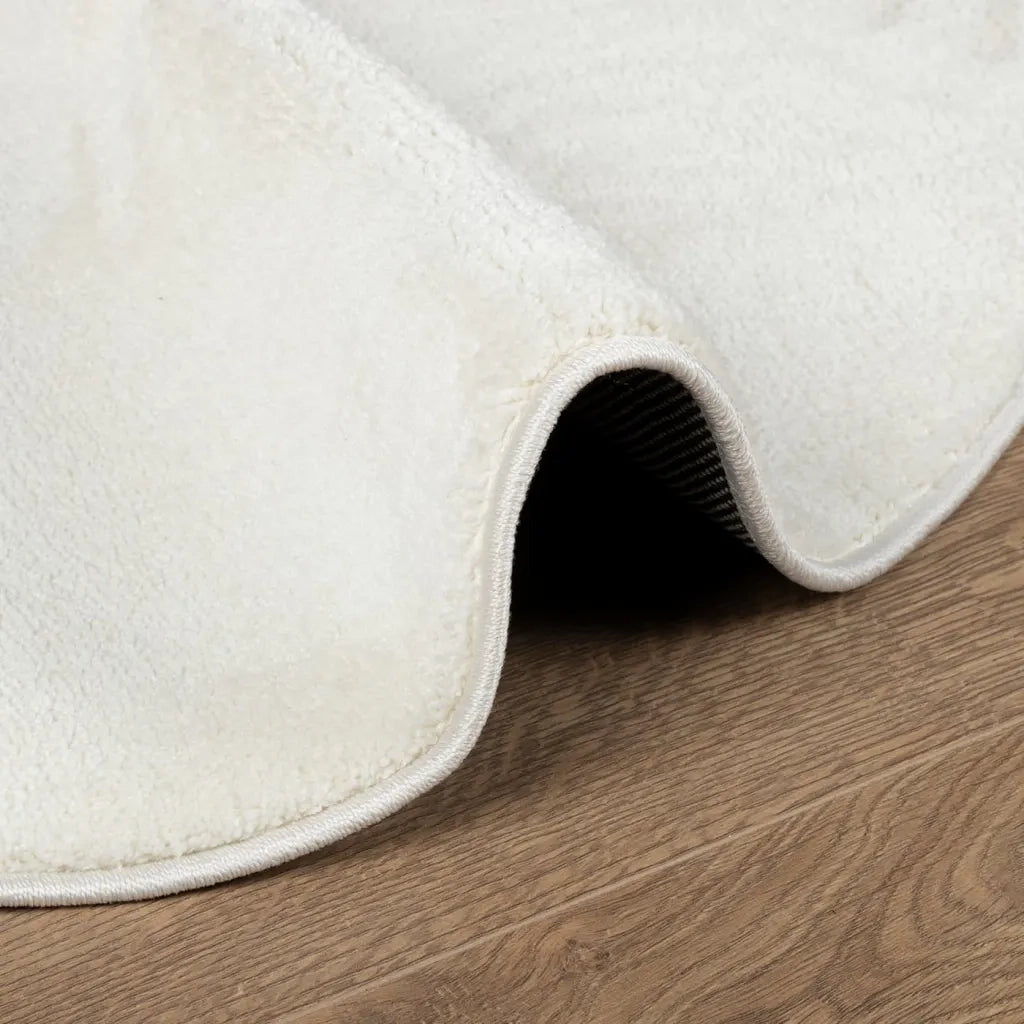 Tappeto OVIEDO a Pelo Corto Crema Ø 120 cm 375523