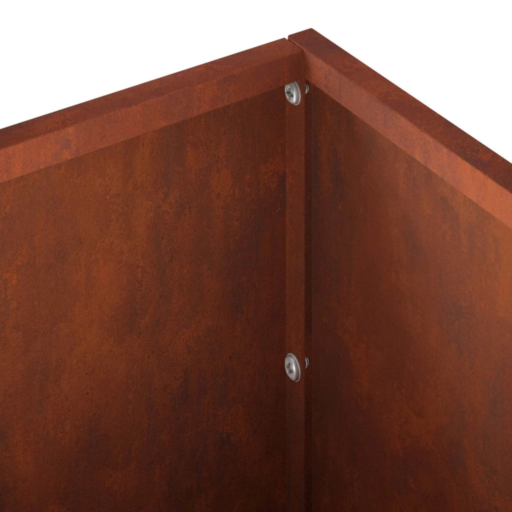 Vaso da giardino 2 pz Ruggine 60 x 20 x 20 cm Acciaio Corten 8005161
