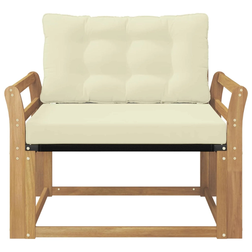 Set di divani da esterno-Sofa da giardino Legno di Acacia Massello e Textilene 541034
