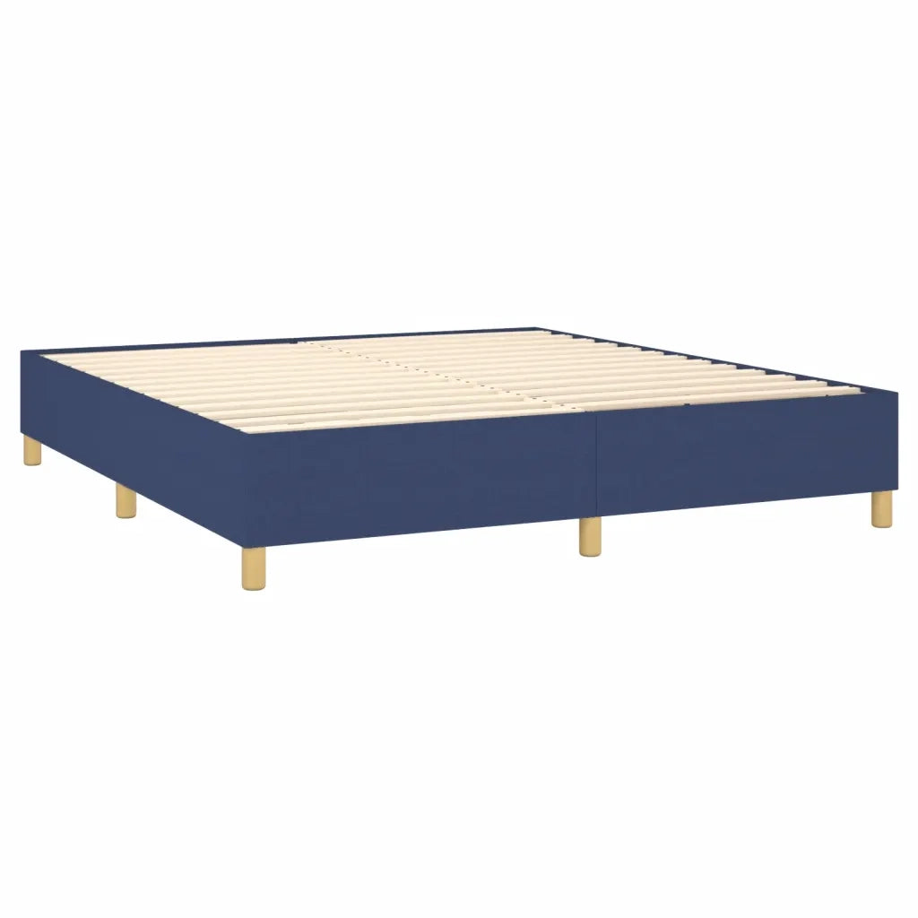Giroletto a Molle con Materasso Blu 160x200 cm in Tessuto 3142351