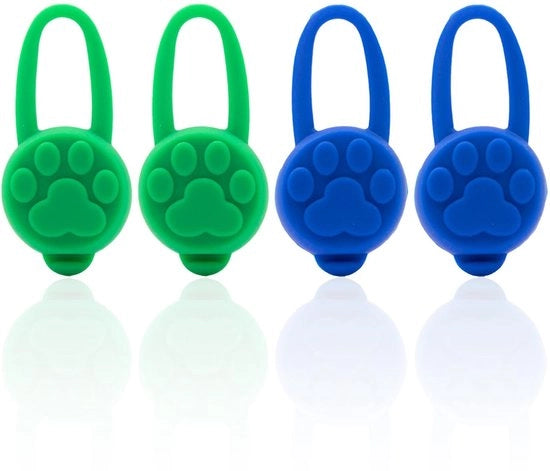 Accessori per collare per animali - 4 pezzi - Hangers luminosi - Silicone - Accessori di sicurezza - Per uso esterno - 7 x 3,5 x 1 cm - Accessori per collare