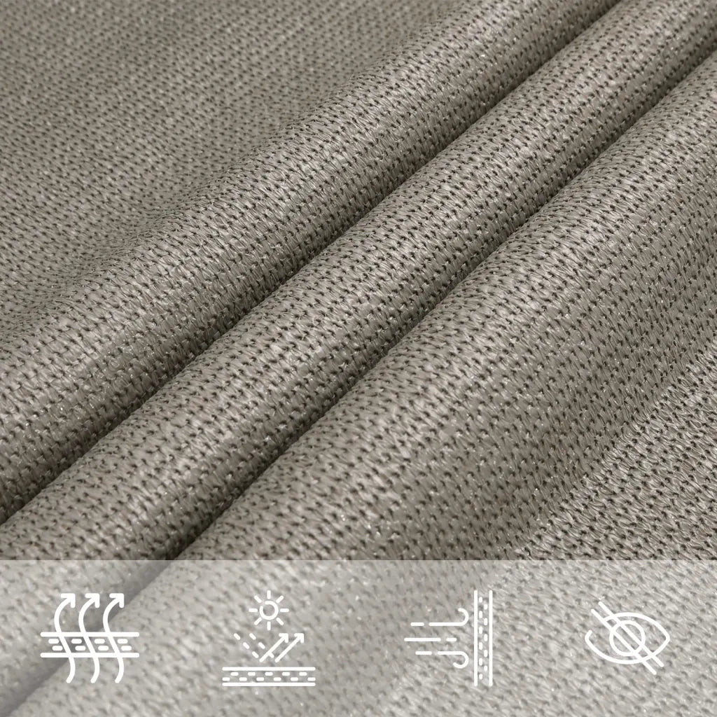 Vela Parasole 160 g/mÂ² Rettangolare Grigio Chiaro 2,5x5 m HDPE