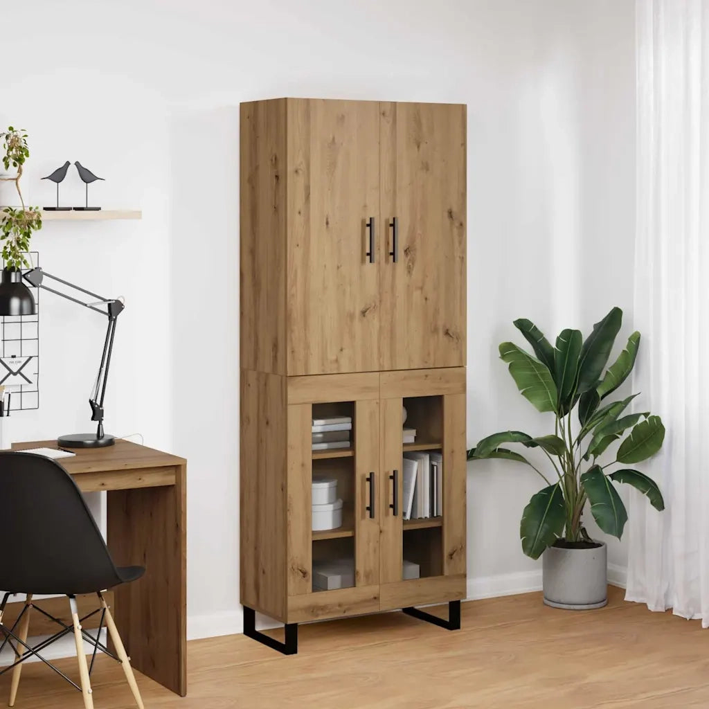 Credenza 2 pcs Rovere artigianale 69,5 x 34 x 180 cm 3403199