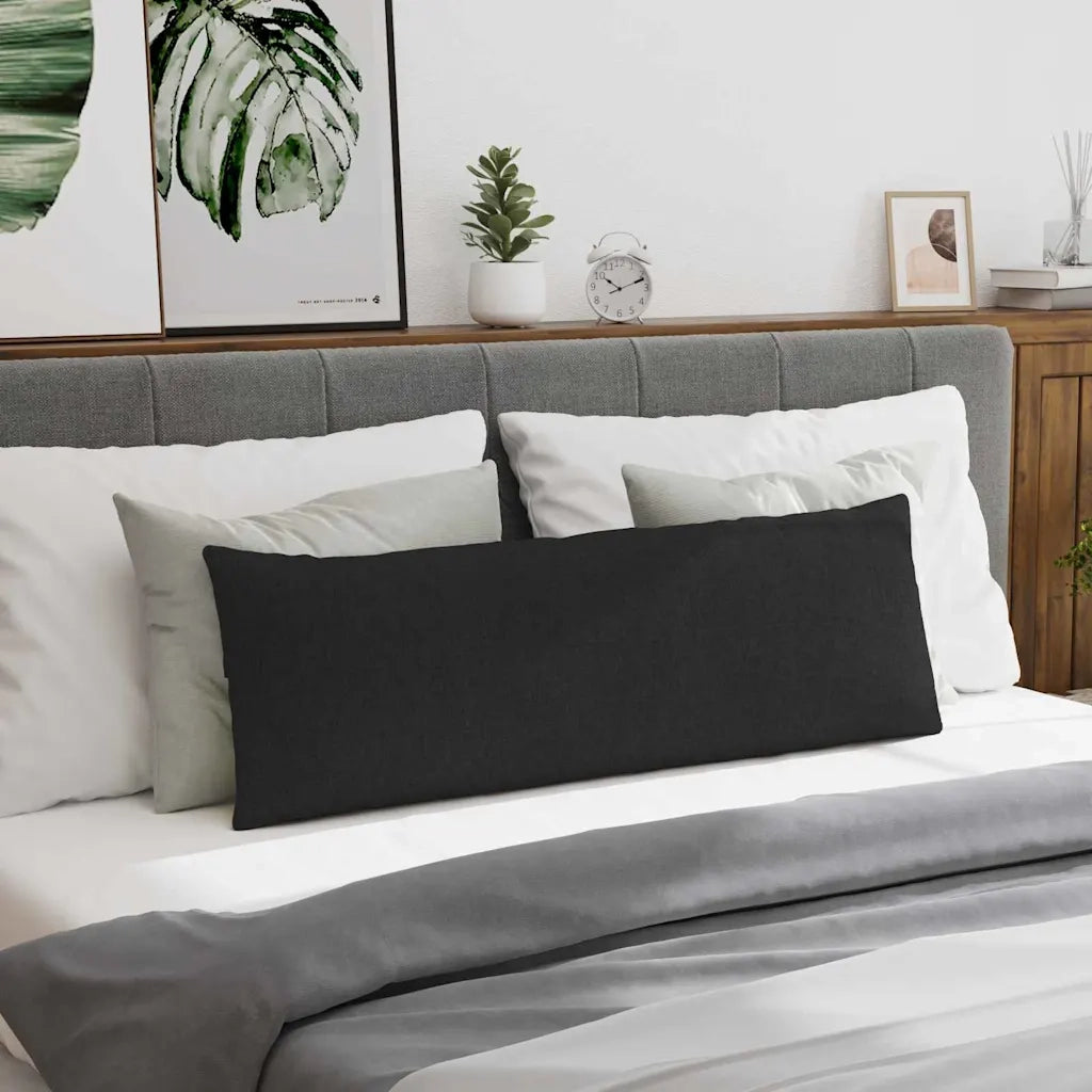 Cuscini da Divano 2 pz | Cuscini per sedie Nero 120 x 40 cm Tessuto