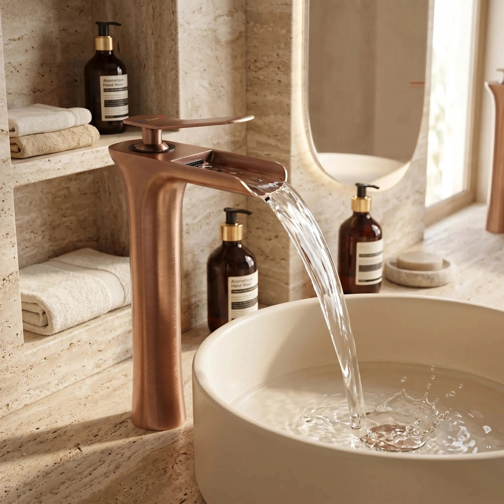 Rubinetto Da Lavabo Rea Laguna Brush Copper High