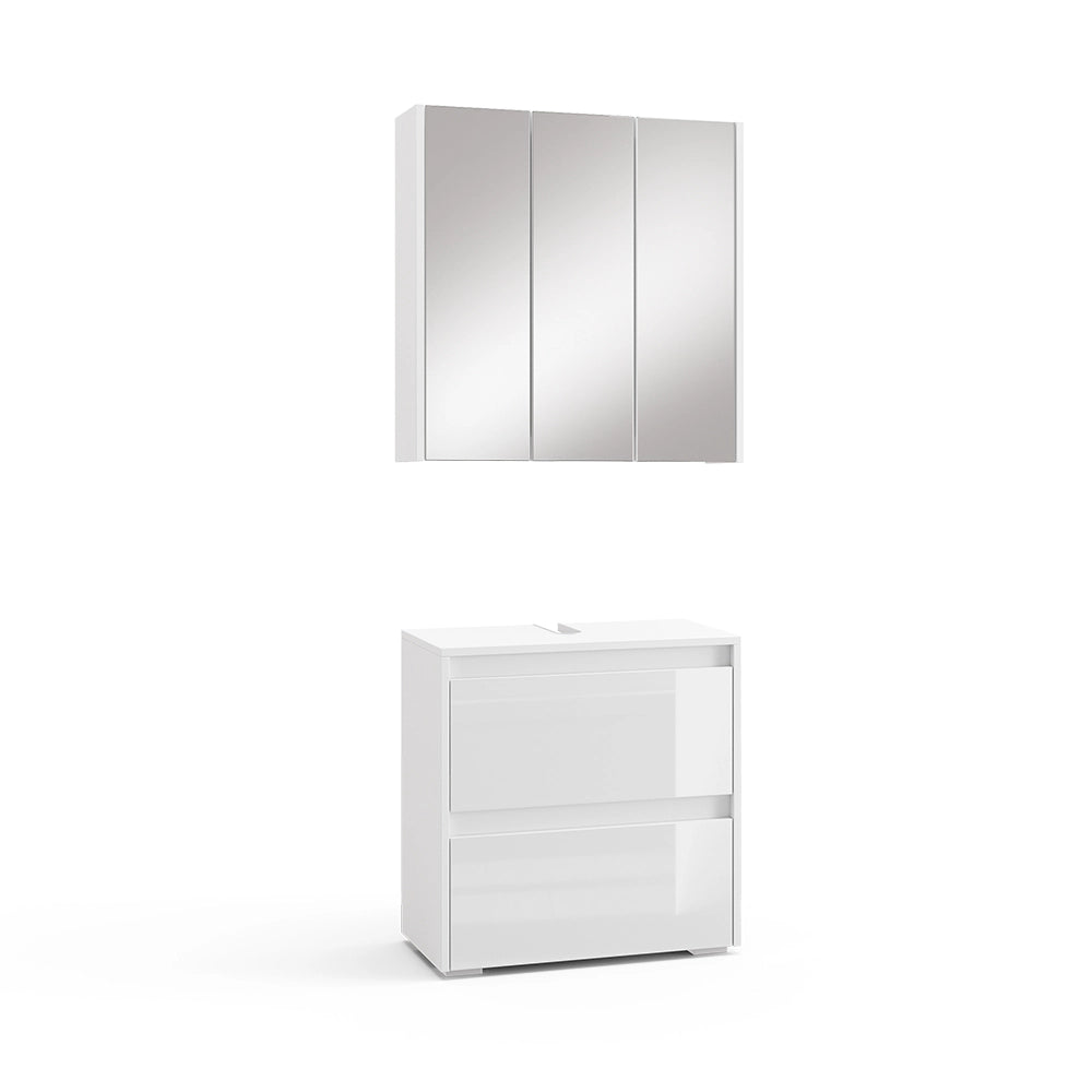 Set di mobili da bagno Majest Bianco lucido 2 parti Vicco