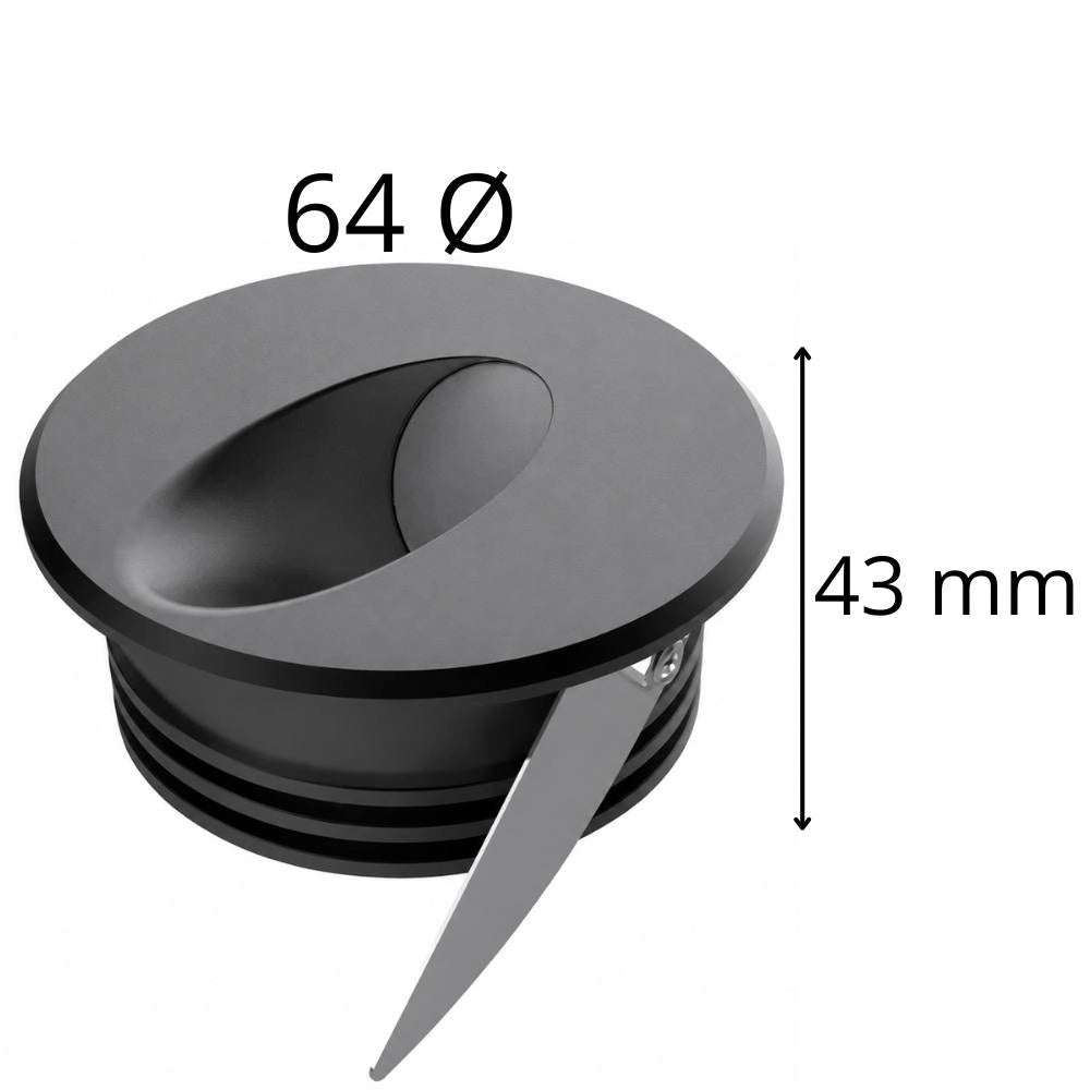 Mini luce led da incasso elegante per interni ed esterni *** temperatura colore lampada 6000k bianco freddo, confezio...