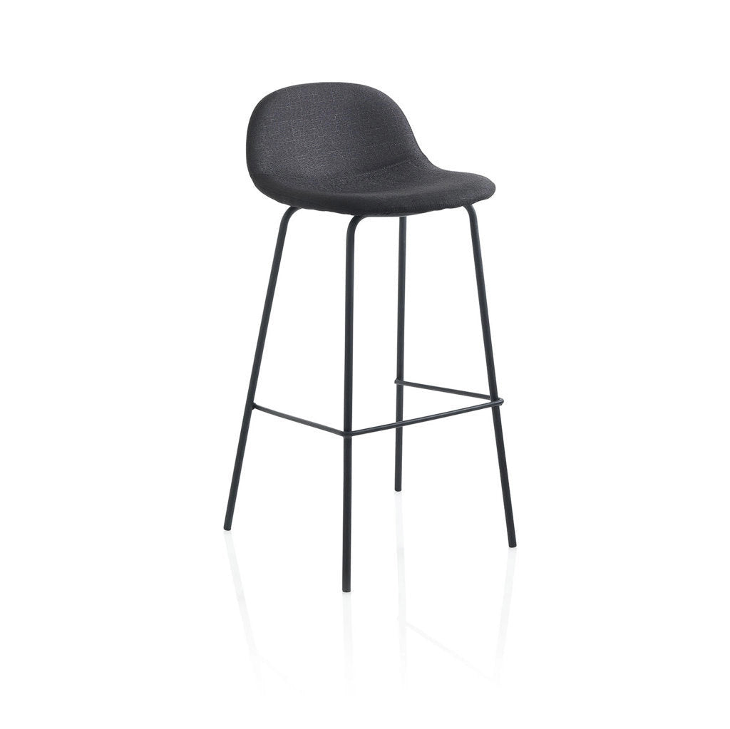 Set 2 Sgabelli 42x43x91,5 cm in Tessuto Nero
