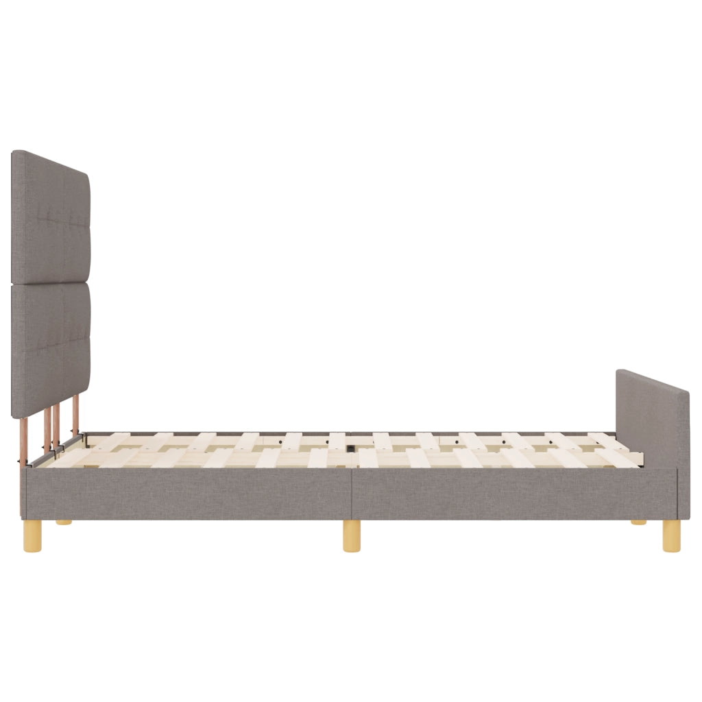 Letto in Tessuto Tortora 140x190 cm