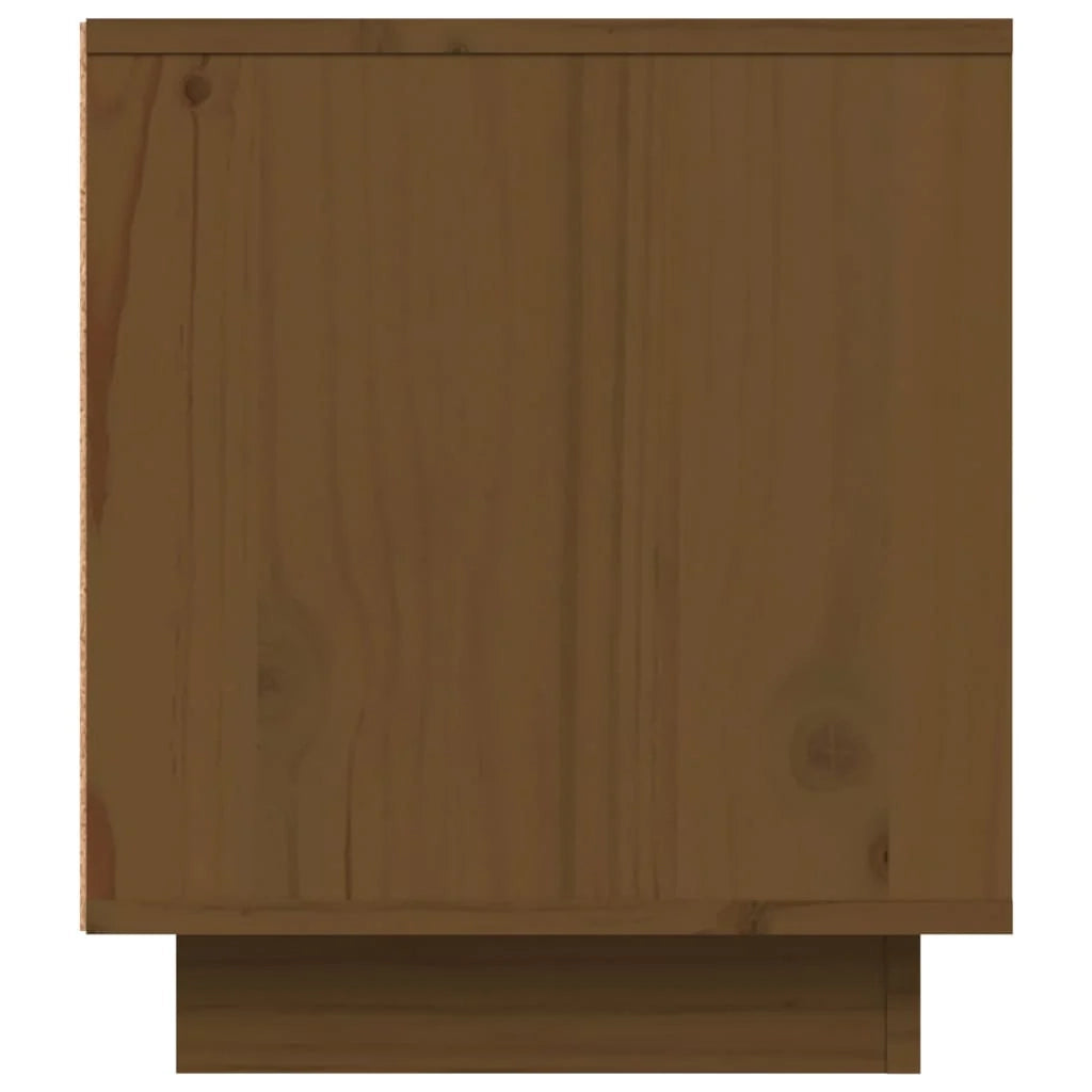 Mobile TV multimediale scaffale TV credenza TV sala da pranzo soggiorno camera da letto color miele 80 x 35 x 40,5 cm legno di pino massiccio marrone 02_0027722