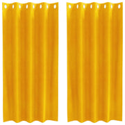 Tende Oscuranti | Tende Blackout 2 pz Giallo senape 140 x 175 cm Velluto