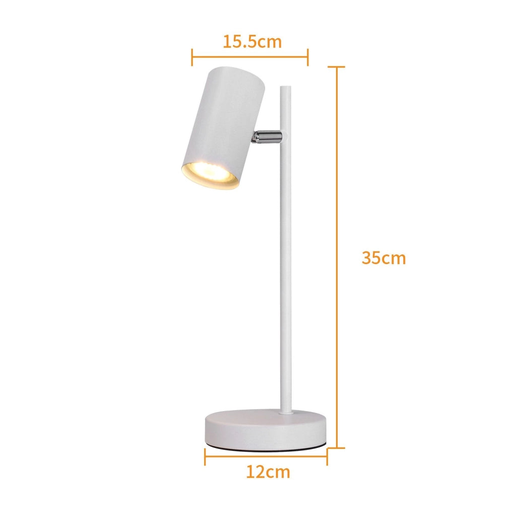 ZMH Lampada da tavolo metallo girevole 350° GU10 per soggiorno scrivania