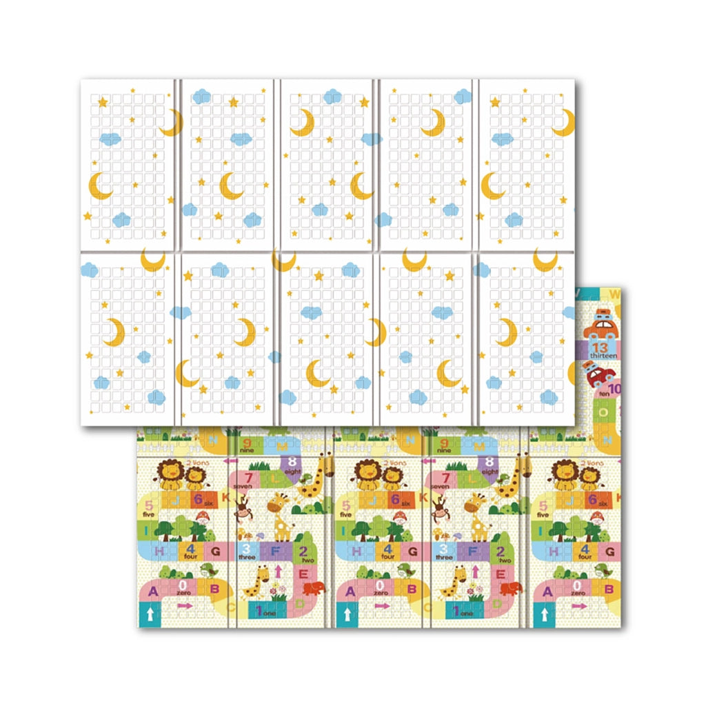 Tappeto Pieghevole Double Face Antiscivolo 120x180 cm con Borsa Stars