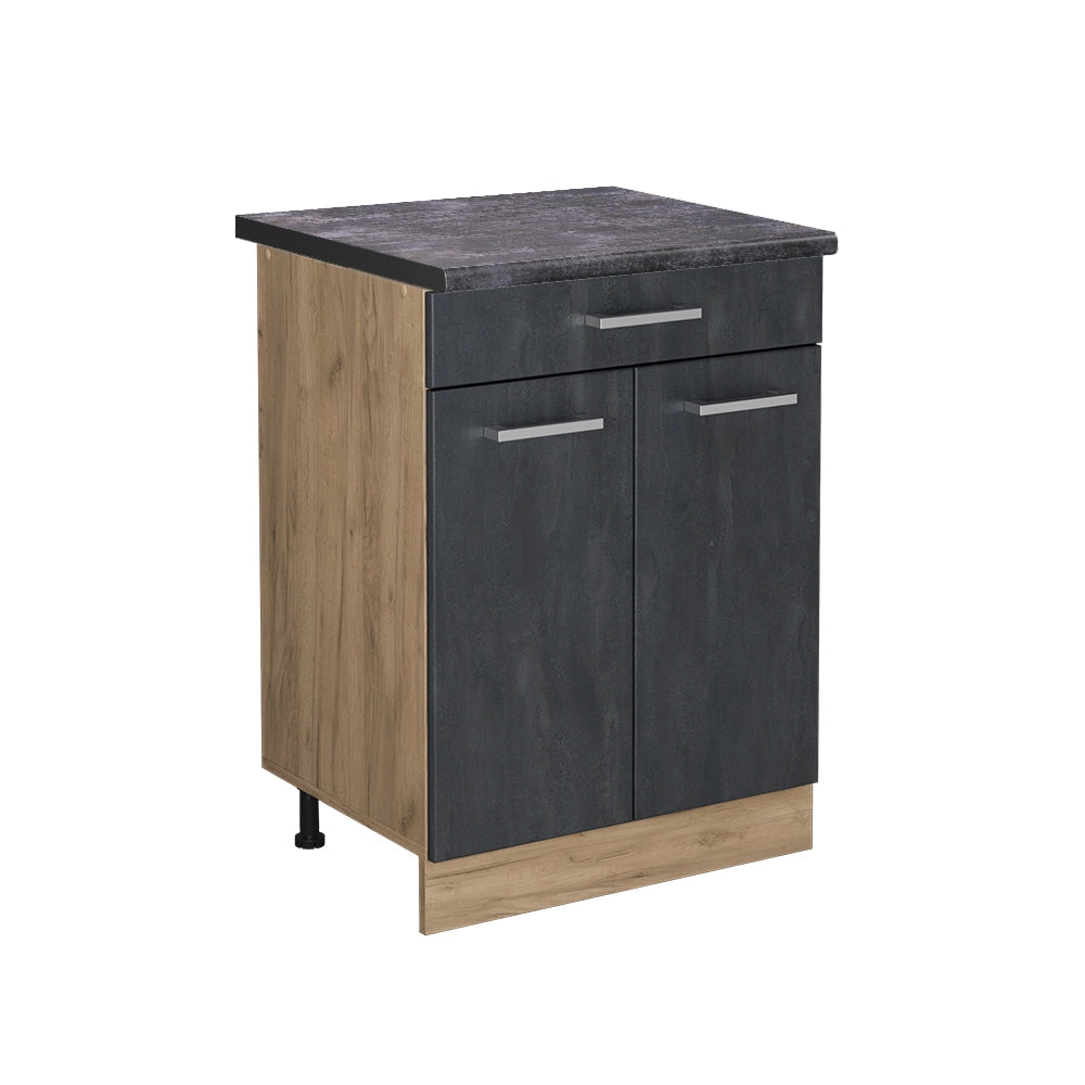 Vicco Mobiletto base per cucina Calcestruzzo nero 60 cm PL Antracite