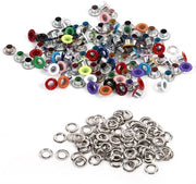 Occhiali sicuri 100 pezzi - Occhiali per scrapbook e artigianato - Occhiali metallici inclusi - Occhiali per giocattoli - Adatti per scrapbook e artigianato in pelle