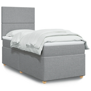 Giroletto a Molle con Materasso Grigio Chiaro100x200 cm Tessuto 3293484