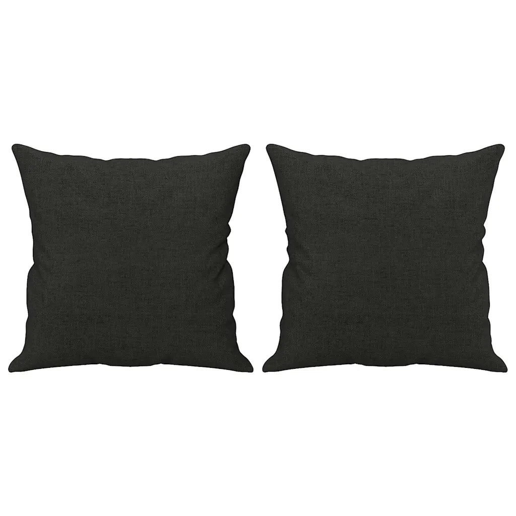 Divano | Divano da soggiorno | Sofa a 2 Posti con Cuscini Nero 120 cm in Tessuto