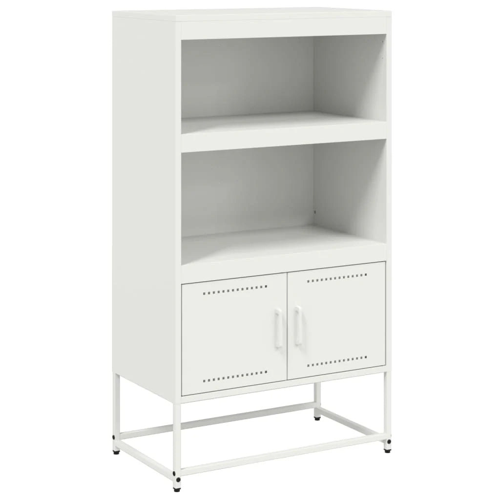 Buffet credenza cassettiera mobiletto mobile contenitore organizer cucina soggiorno salotto alto 68,5 x 38,5 x 123,5 cm acciaio bianco 02_0032482