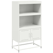 Buffet credenza cassettiera mobiletto mobile contenitore organizer cucina soggiorno salotto alto 68,5 x 38,5 x 123,5 cm acciaio bianco 02_0032482