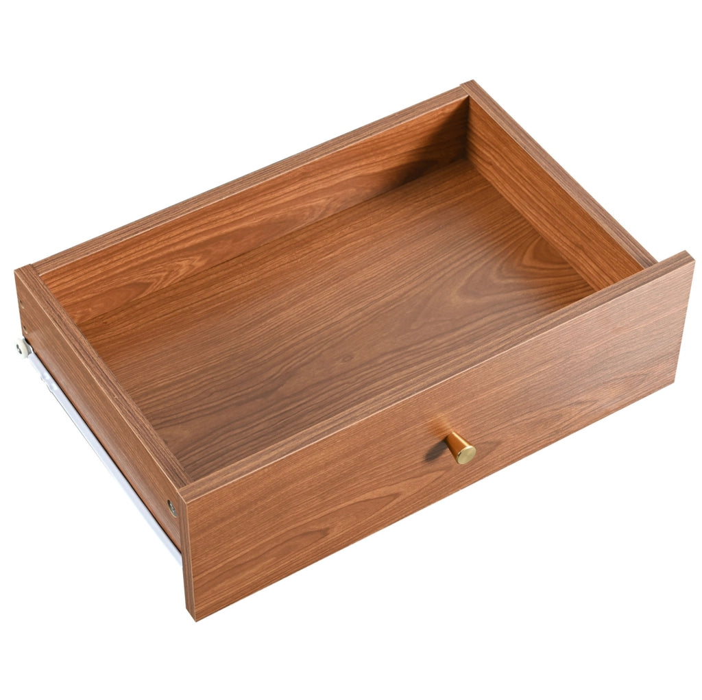 Mobile TV 160x40x60 cm con ante scorrevoli e 2 cassetti in MDF e rattan sintetico noce e caffè