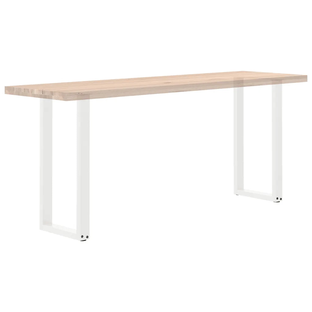 vidaXL Gambe per tavolo consolle a forma di U 2 pz bianche 28x(72-73) cm in acciaio