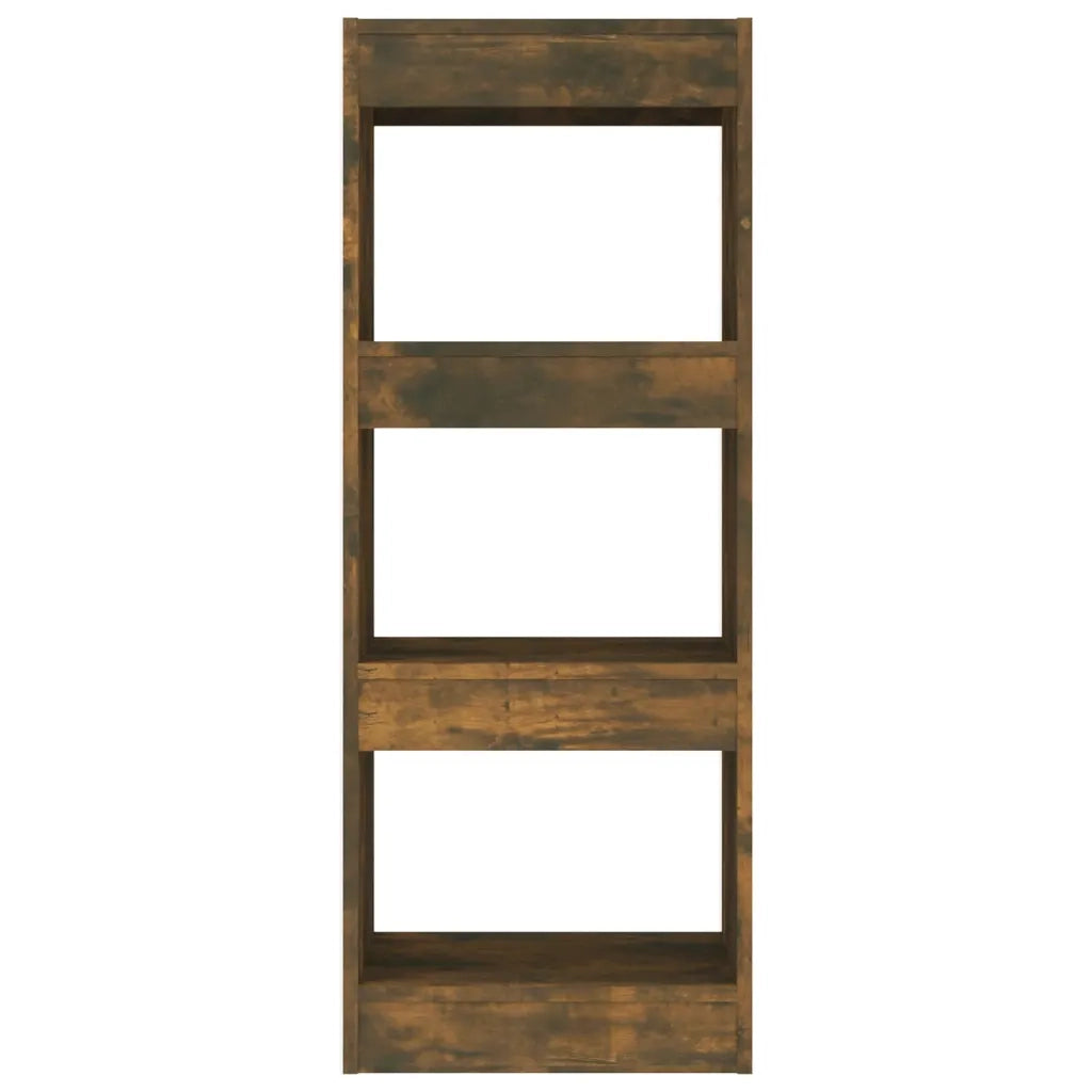 Libreria Divisorio-Scaffale per Libri-Mobile di Stoccaggio Rovere Fumo 40x30x103 cm in Truciolato