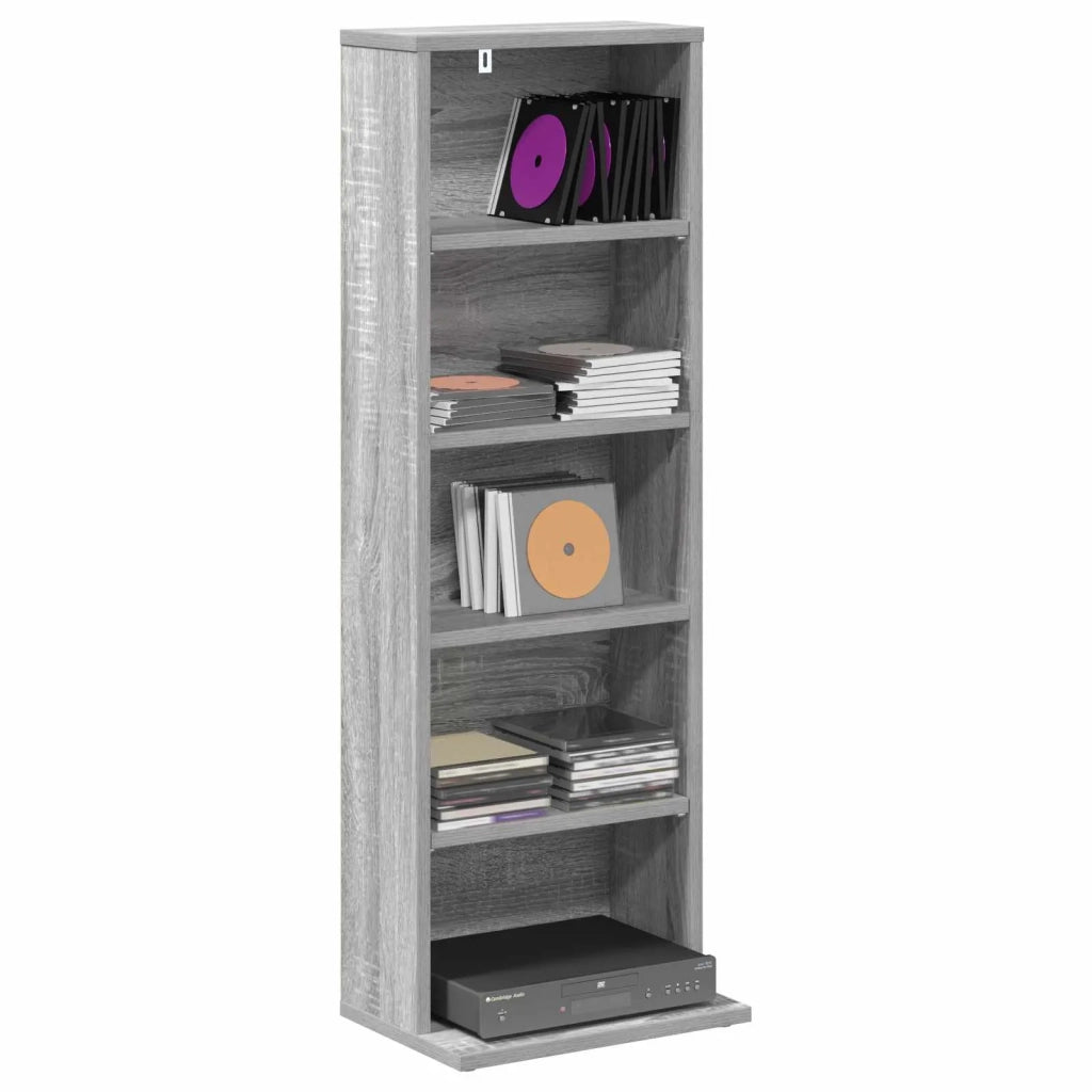 Mobile per CD Sonoma grigio 33 x 23,5 x 97,5 cm 8012700
