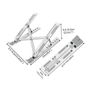 Supporto Notebook In Alluminio Regolabile Supporto Laptop Scrivania Pieghevole Design Ergonomico Stabile