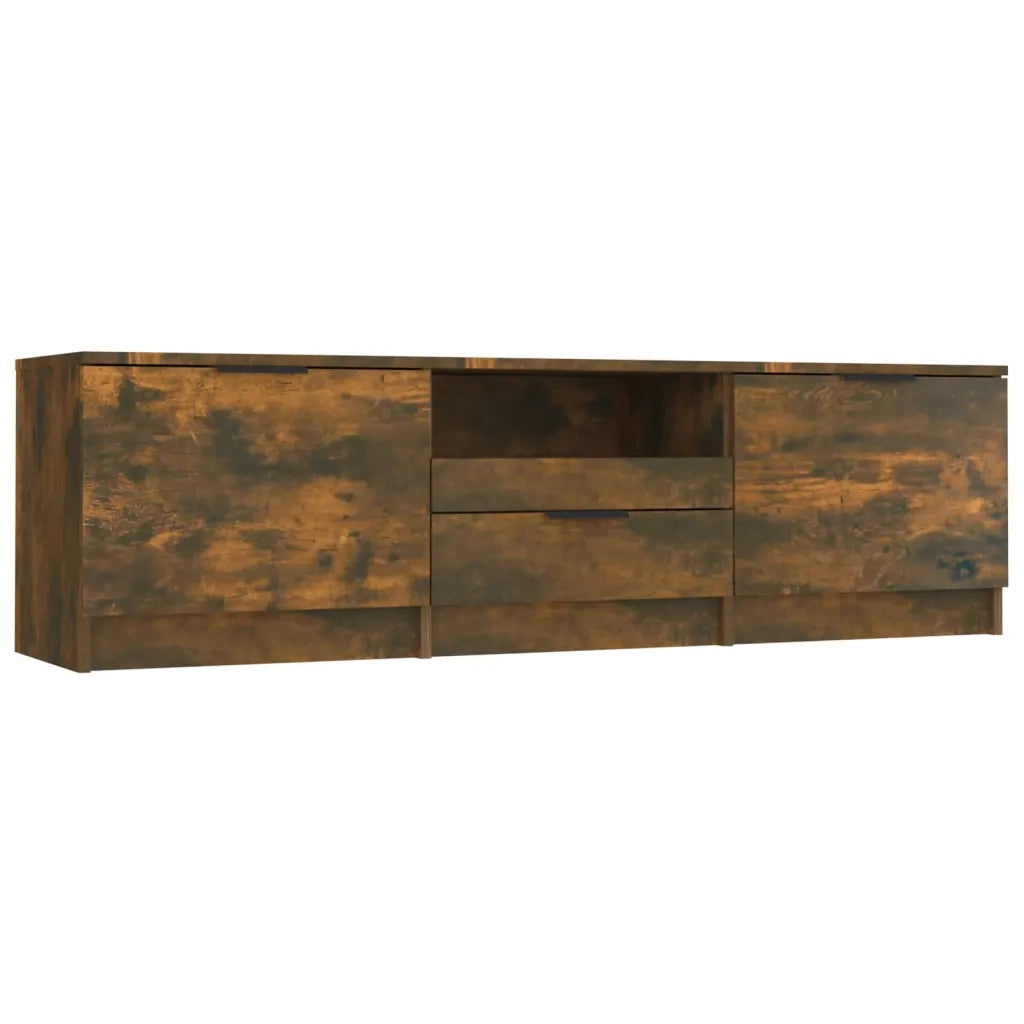 Mobile TV Rovere Fumo 140x35x40 cm in Legno Ingegnerizzato 817111