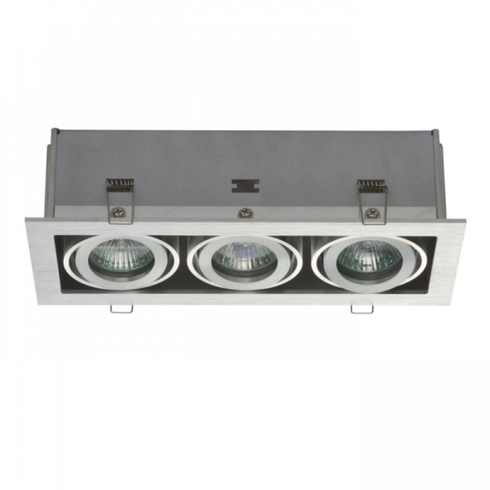 Faretto da incasso FIZZ III inclinabile alluminio 12V GU5,3 3x50W
