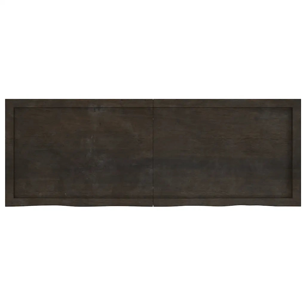 Mensola | Ripiano | Scaffale Marrone Scuro 140x50x(2-4) cm Massello Rovere Trattato