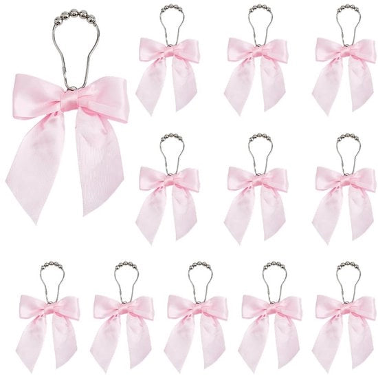 Accessori per la camera da letto dei bambini - Corda per tenda 24 pezzi - Anelli di chiusura rosati - Decorativi - Accessori per la camera da bagno - Decorazione per la camera da letto dei bambini - Disegno accattivante - Attrezzi per corda per tenda