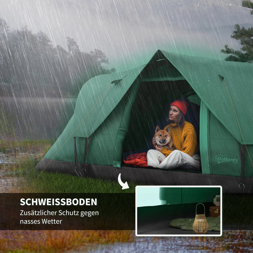Tenda da campeggio per 5-6 persone ¨C Zephmum ¨C Verde/Nero 455x220x180 cm